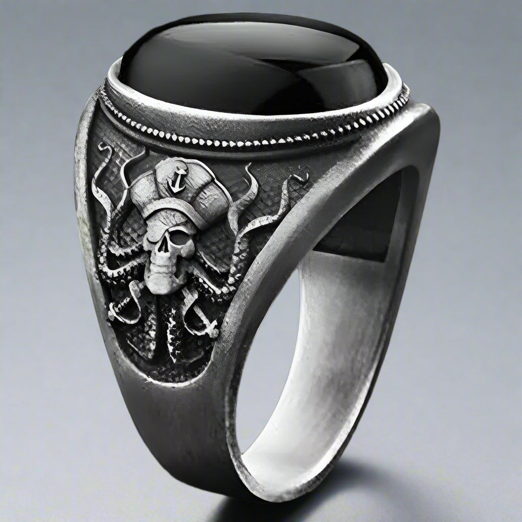 prate octopus skull ring