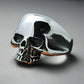 a steel chunky skull ring