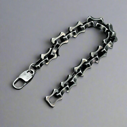 a chunky steel gthic bracelet