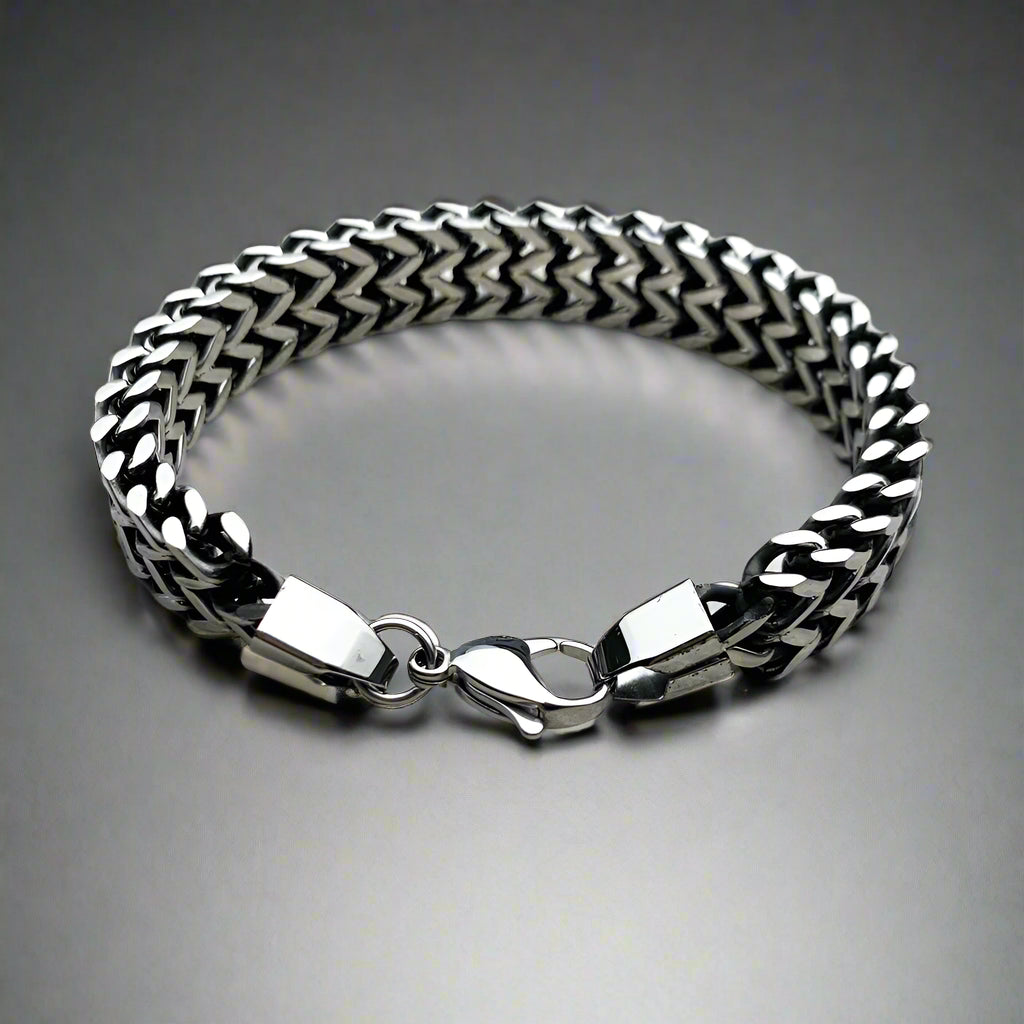 a chunky steel gothic bracelet