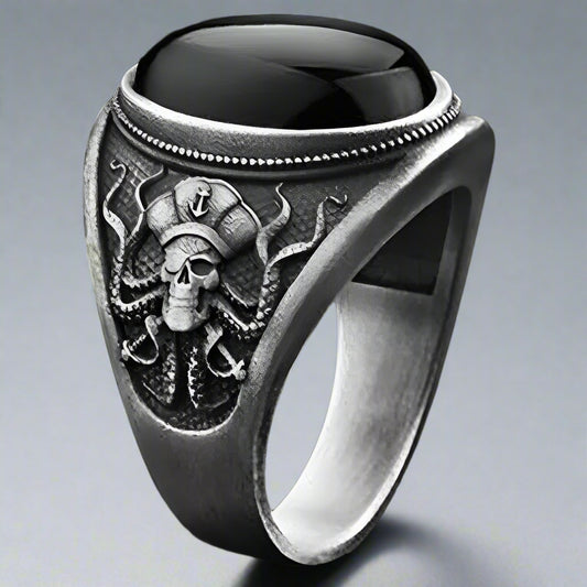 prate octopus skull ring